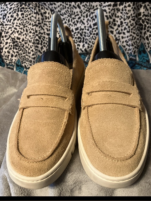 Vionic Uptown Women Loafers Sand Suede Slip On Shoes Comfort Size 7